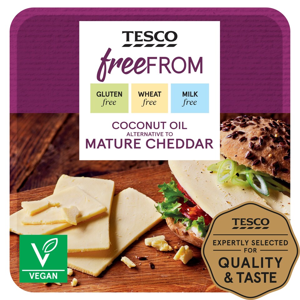 Tesco Free From Coconut Oil Alternative To Mature Cheddar 200G