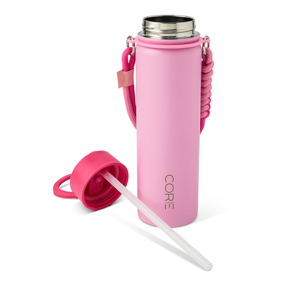 image 1 of Core Kitchen Pink Zeno Metal Drinking Water Bottle 650ml