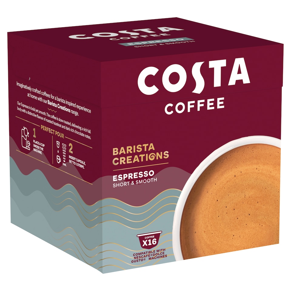 image 1 of Costa Coffee Espresso Signature Blend 16 Pods 112G