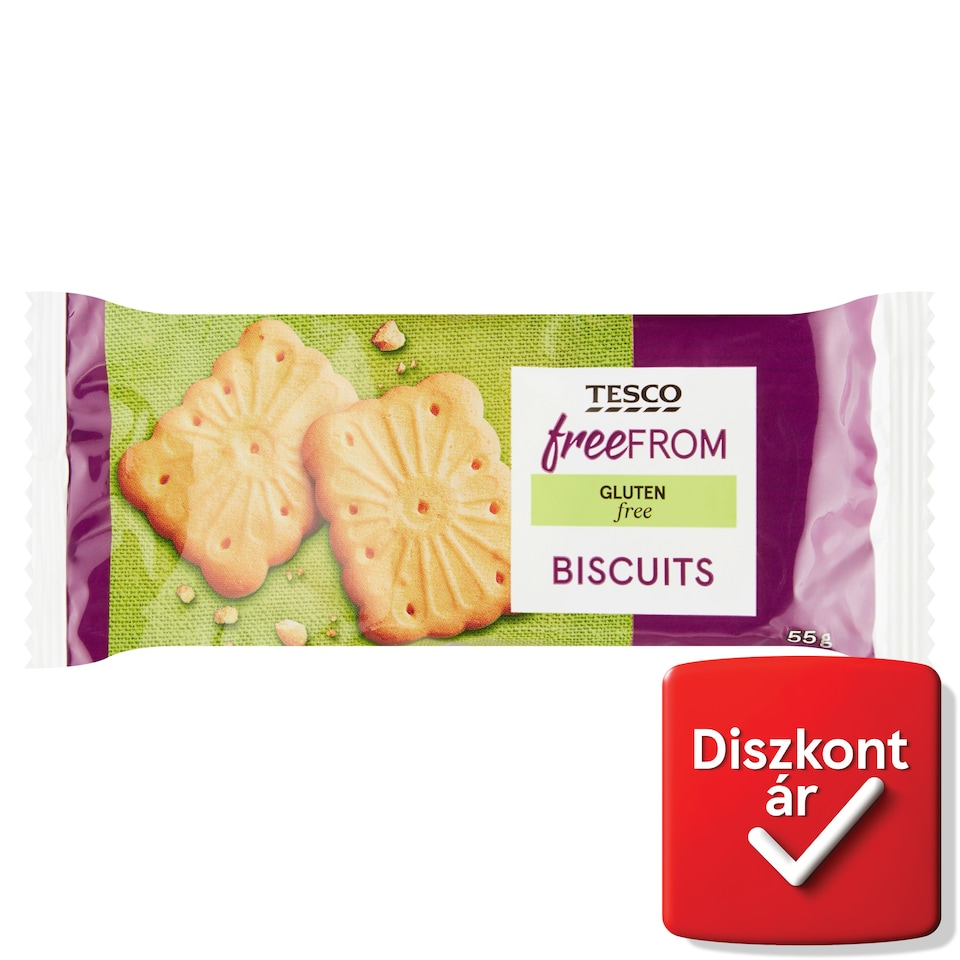 Tesco Free From gluténmentes vajízű keksz 55 g