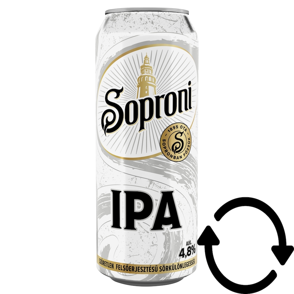 Soproni IPA szűretlen felsőerjesztésű sörkülönlegesség 4,8% 500 ml