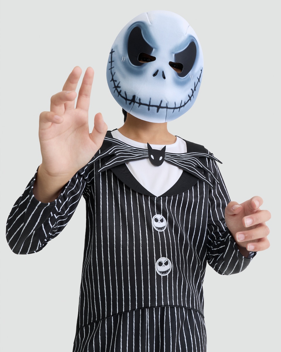 image 1 of Disney The Nightmare Before Christmas 4-Piece Fancy Dress Costume in Black
