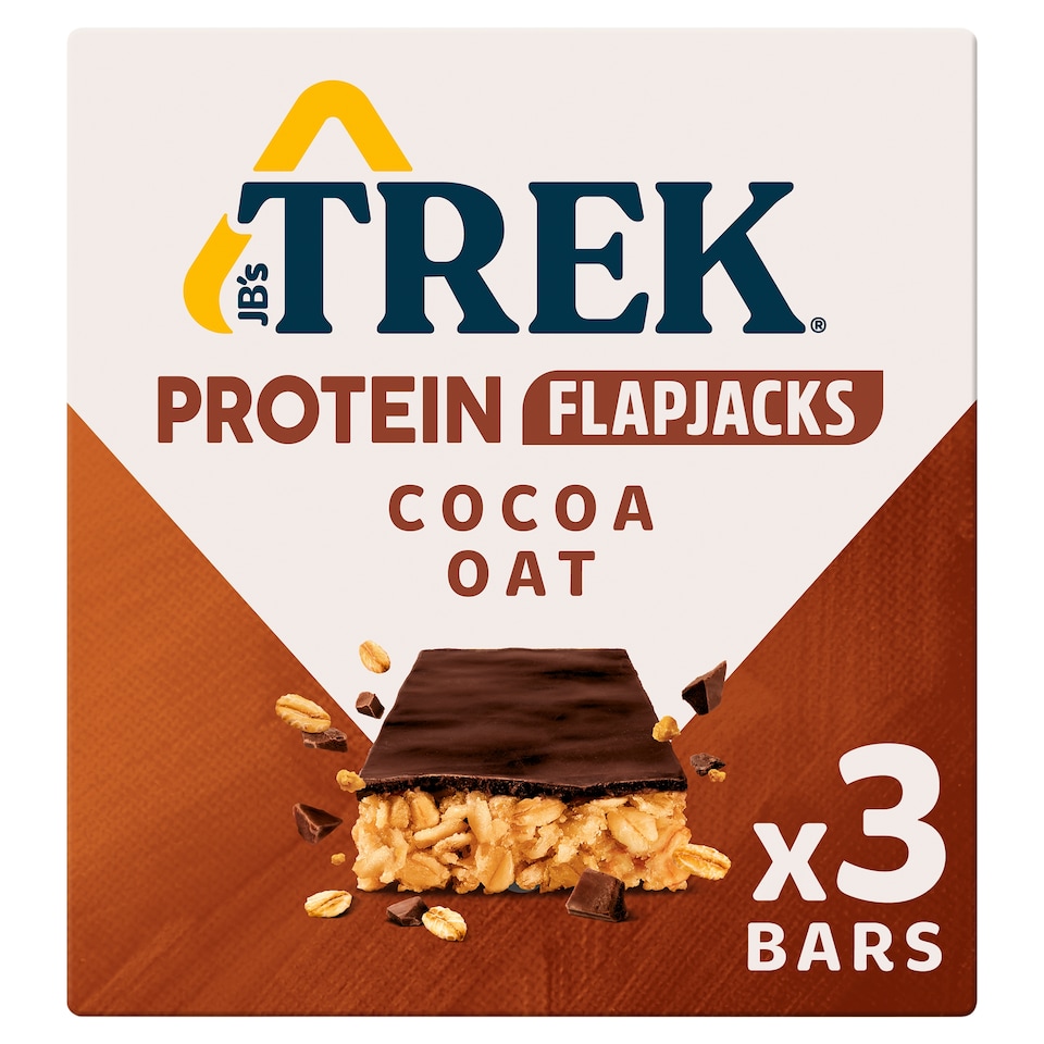 image 1 of TREK Cocoa Oat Protein Flapjacks Multipack 3x50g