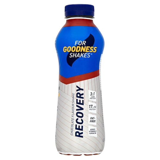 For Goodness Shakes Recovery Milk Chocolate 475Ml Tesco Groceries