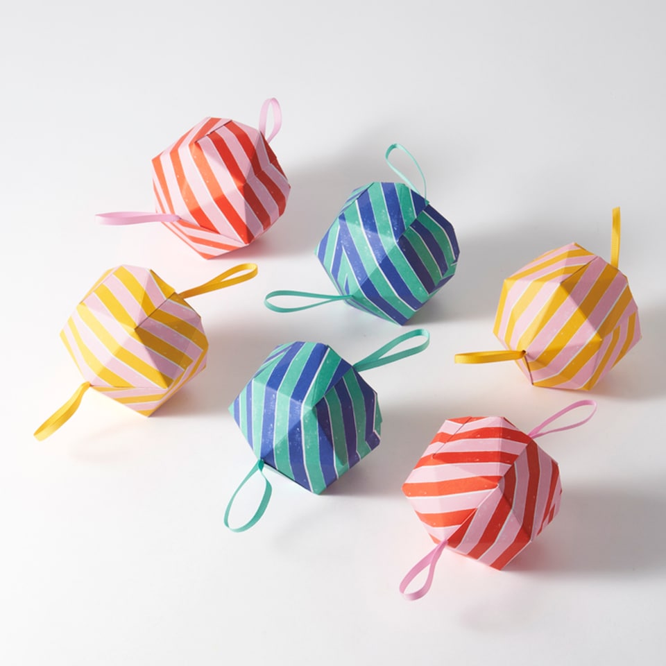 image 1 of Paperchase Cosmic Christmas 6 Pack Bauble Christmas Crackers