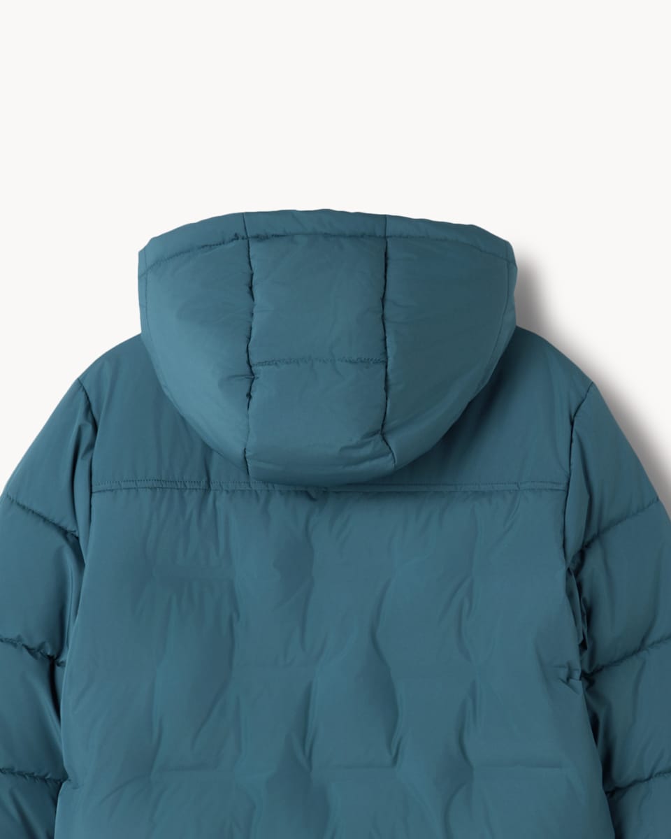 image 1 of F&F Boys Hooded Puffer Coat in Teal