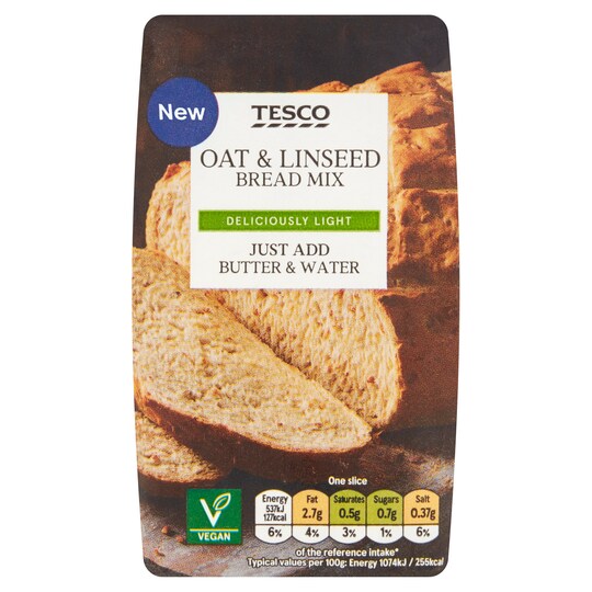 Tesco Oat & Linseed Bread Mix 500G Tesco Groceries