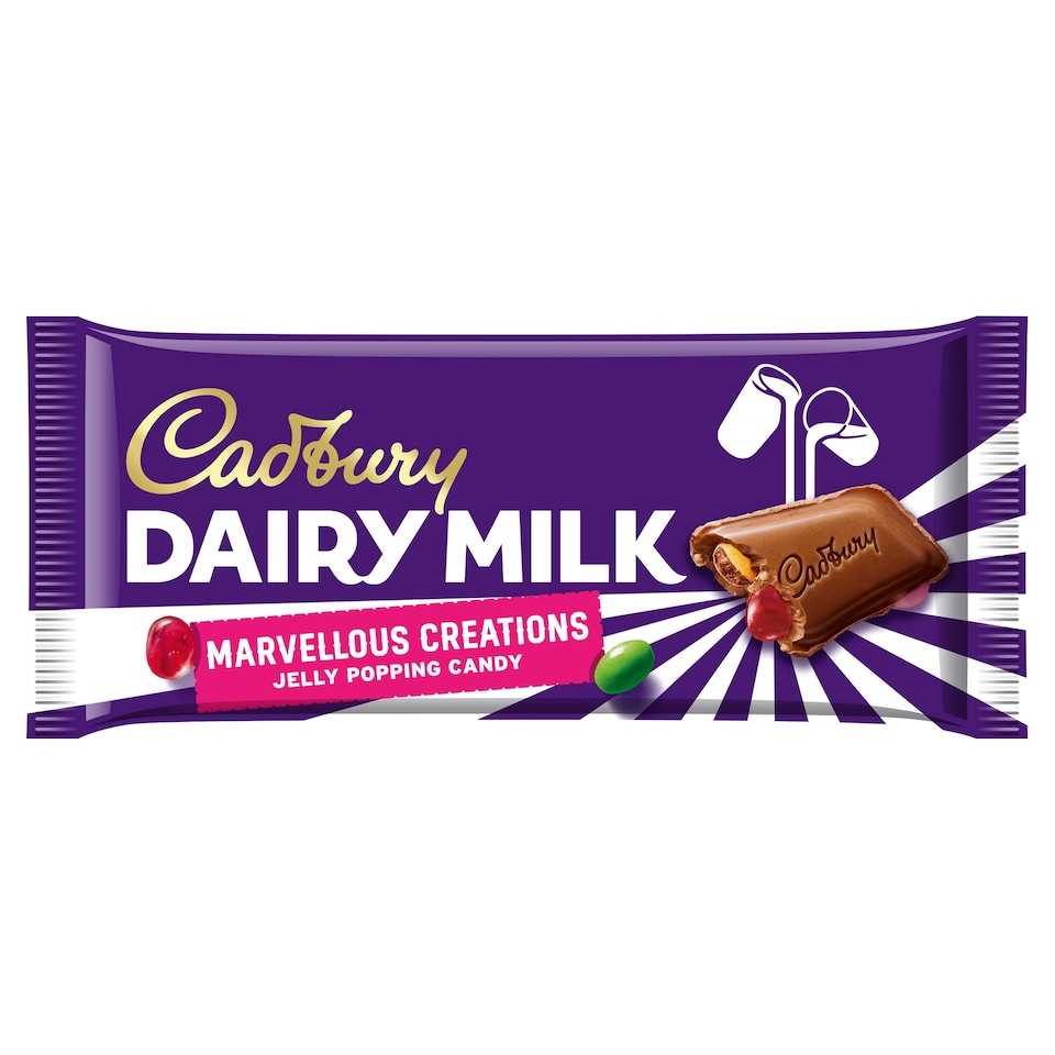 Cadbury Marvellous Creations Jelly Popping Candy Chocolate Bar 180G