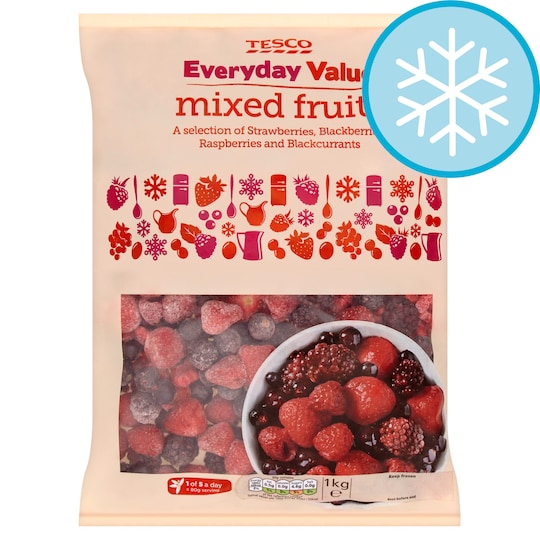 TESCO FROZEN EDV MIXED FRUITS 1000g Tesco Groceries