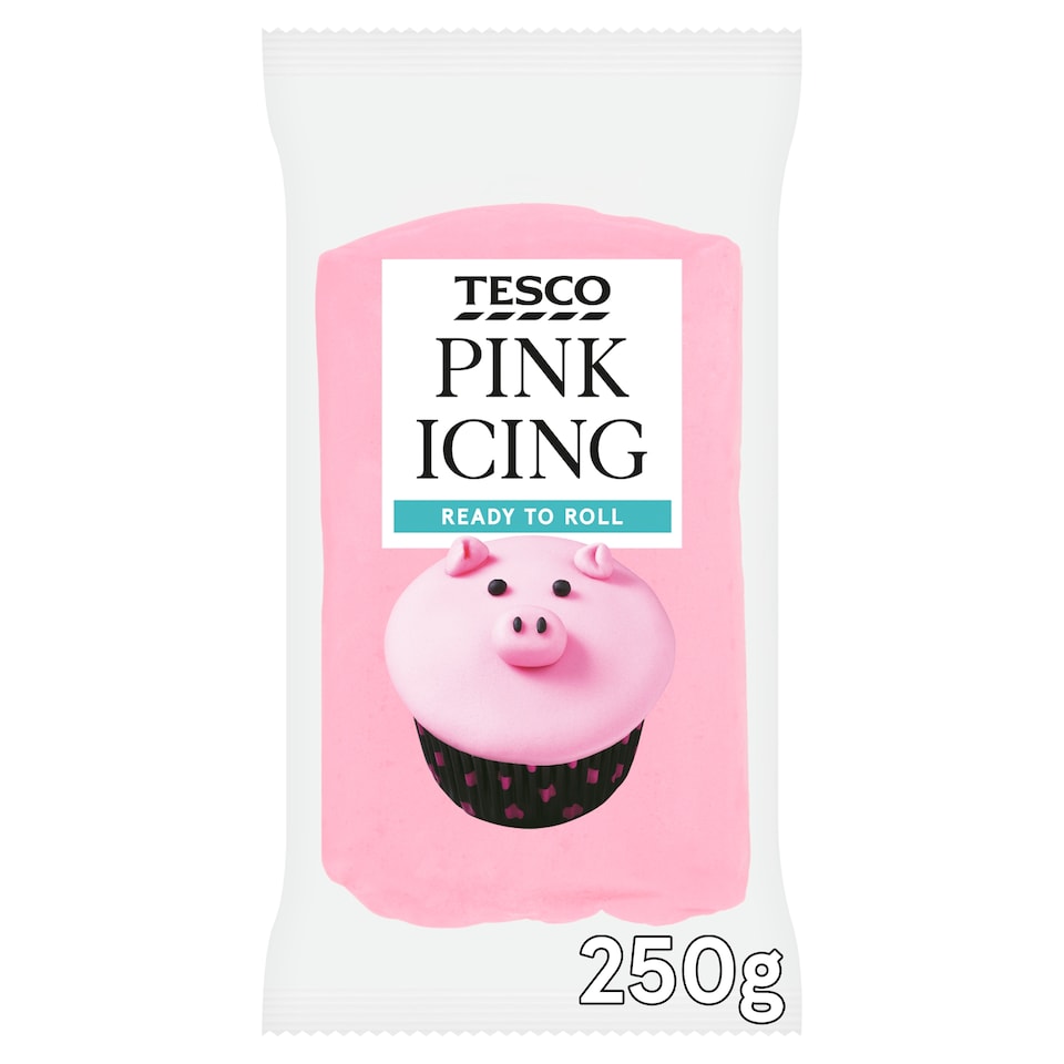 Tesco Ready to Roll Pink Icing 250g