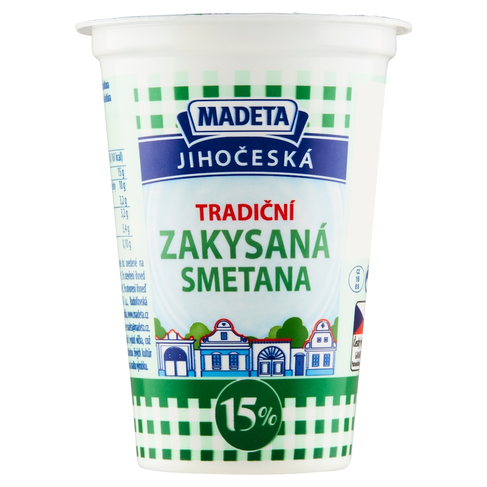 Obrázek 1 pro produkt Madeta Jihočeská tradiční zakysaná smetana 15% 180g