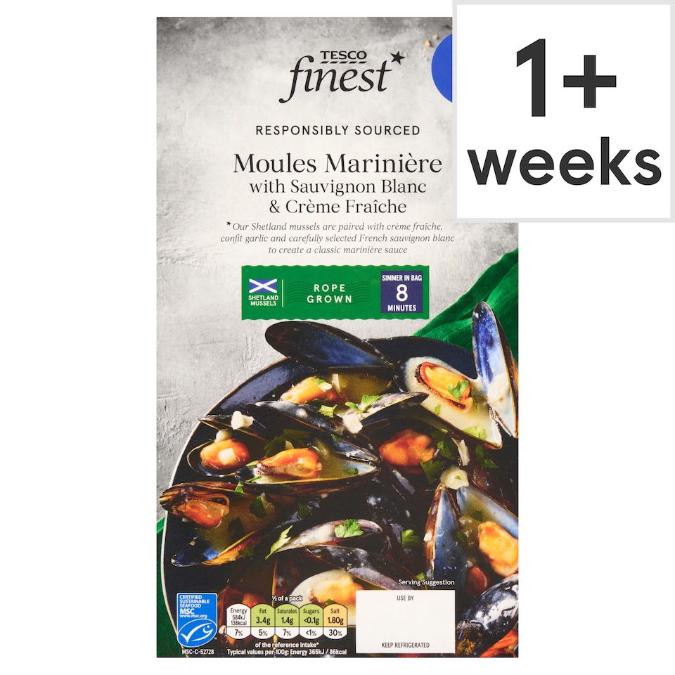 Tesco Finest Moules Mariniere 500g 