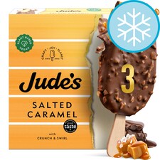 Jude's Plant-Based Salted Caramel Ice Cream 3X80ml