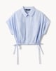 image 5 of F&F Pure Cotton Drawstring Hem Shirt in Blue