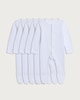 image 1 of F&F Baby 5-Pack Pure Cotton Long Sleeved Sleepsuits in White