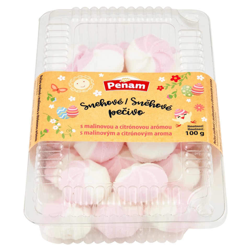 obrázok 1 z Penam Snehové pečivo s malinovou a citrónovou arómou 100 g