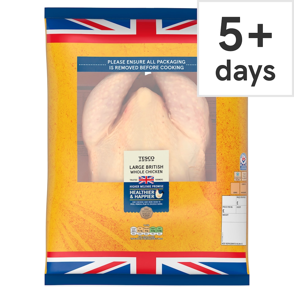 Tesco Large Whole Chicken 1.7-2.1kg