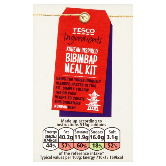 TESCO KOREAN BIBIMBAP MEAL KIT 65G