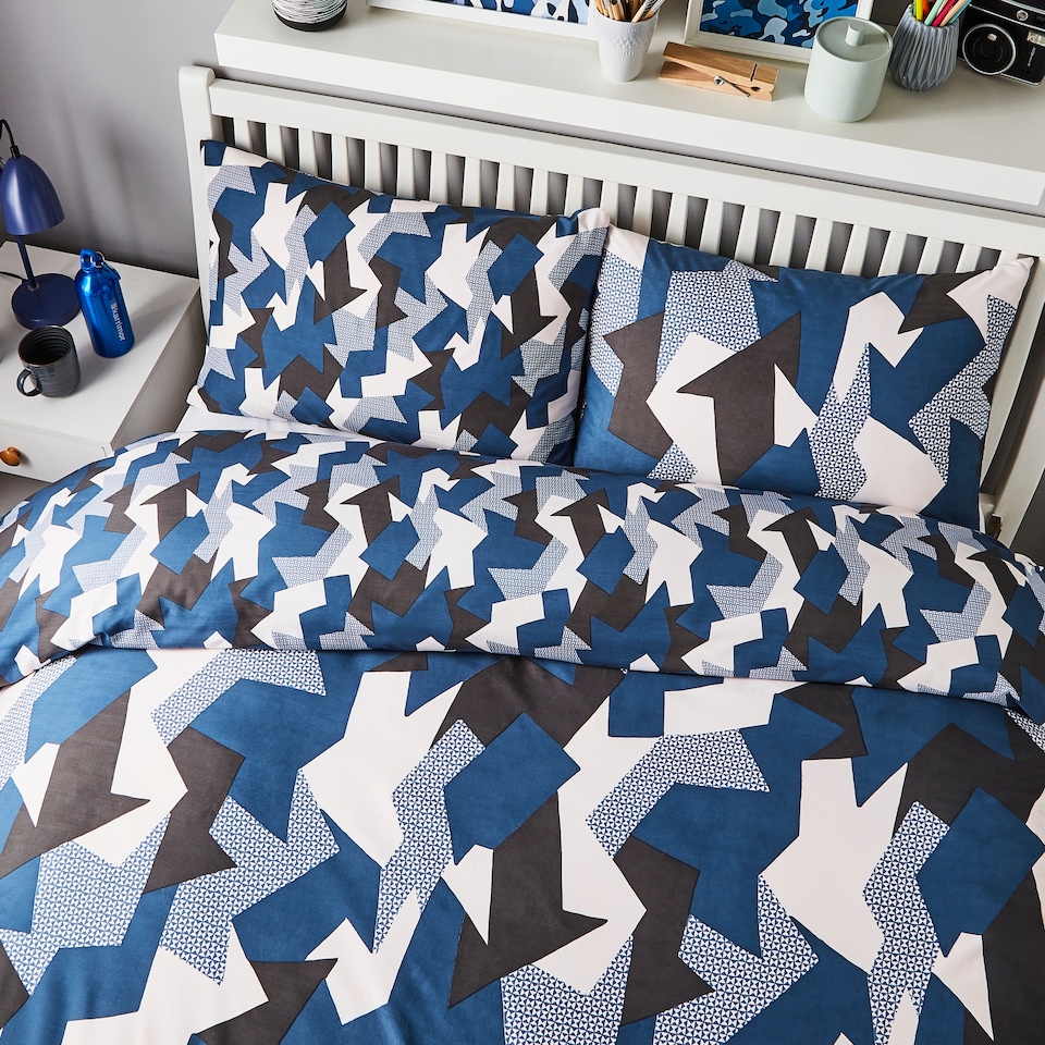 image 1 of SILENTNIGHT GEO CAMO DUVET SET DOUBLE