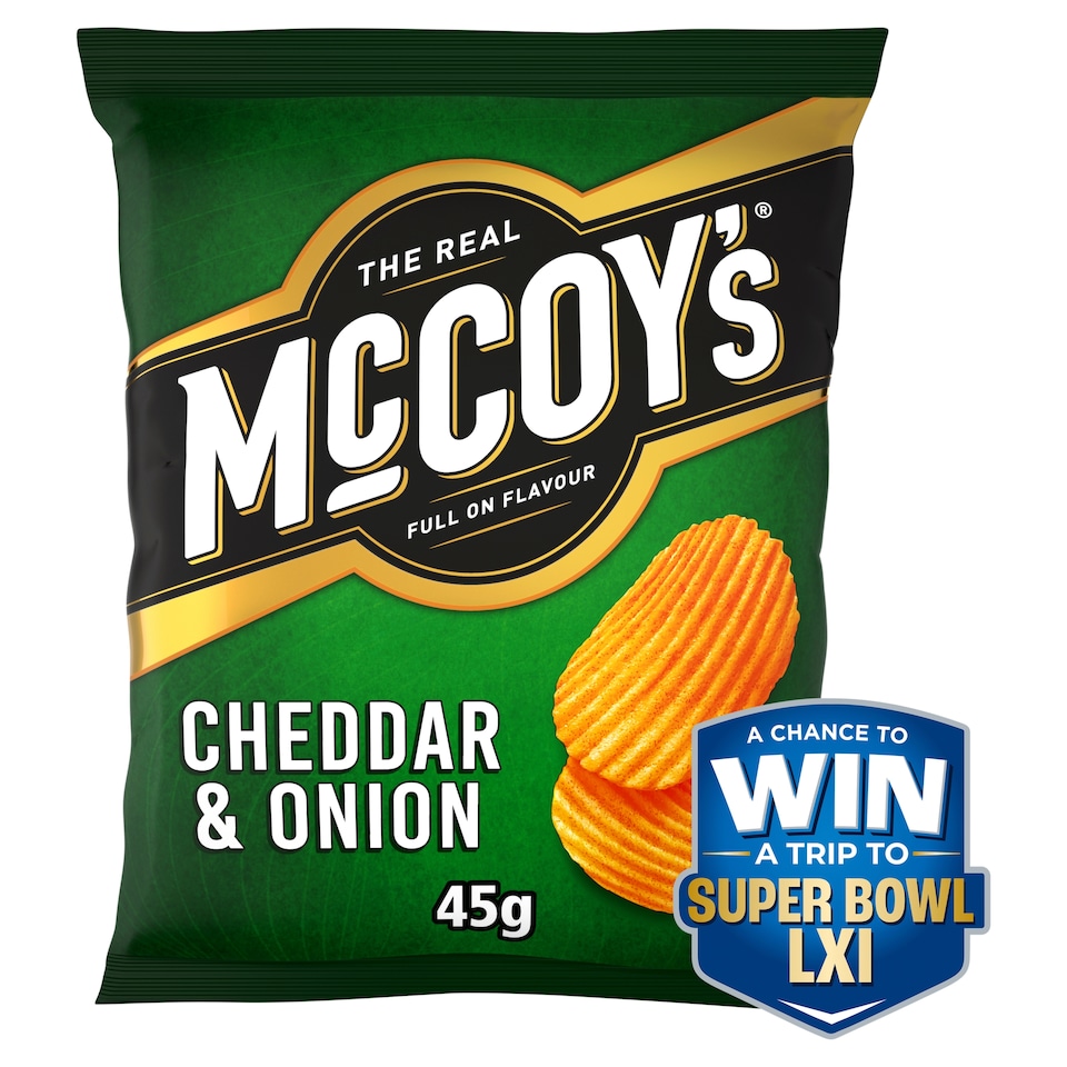 image 1 of Mccoy's Cheddar & Onion Grab Bag Crisps 45G