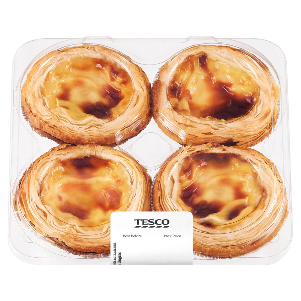 image 1 of Tesco Pastel De Nata 4 Pack
