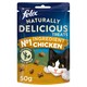 image 1 of Felix Naturally Delicious Cat Treat Chicken & Catnip 50G