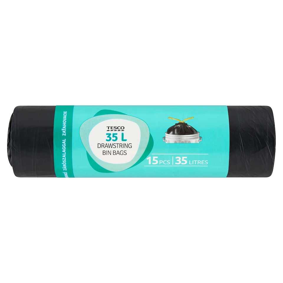 Tesco Drawstring Bing Bags 35 l 15 pcs