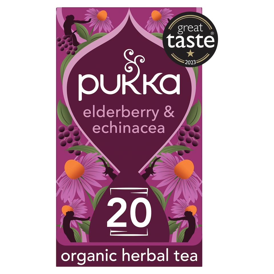 image 1 of Pukka Elderberry & Echinacea Organic 20 Tea Bags 40G