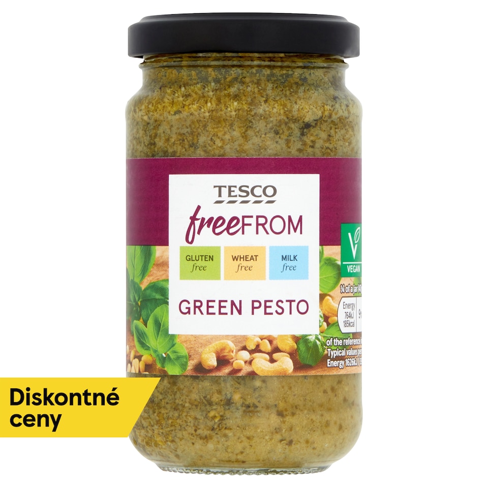 obrázok 1 z Tesco Free From Pesto - studená omáčka z bazalky, tofu a kešu orieškov 190 g