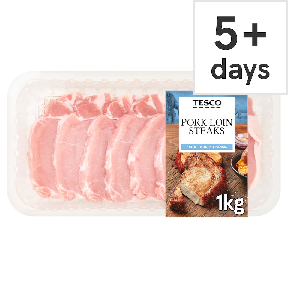 Tesco Pork Loin Steaks 1kg