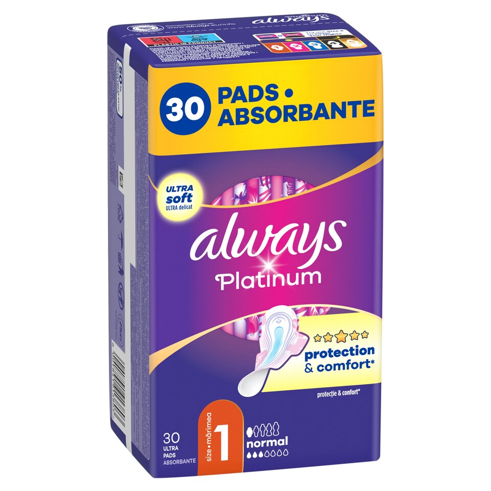 obrázok 1 z Always Platinum Normal Menštruačné Vložky s Krídelkami, 30 ks
