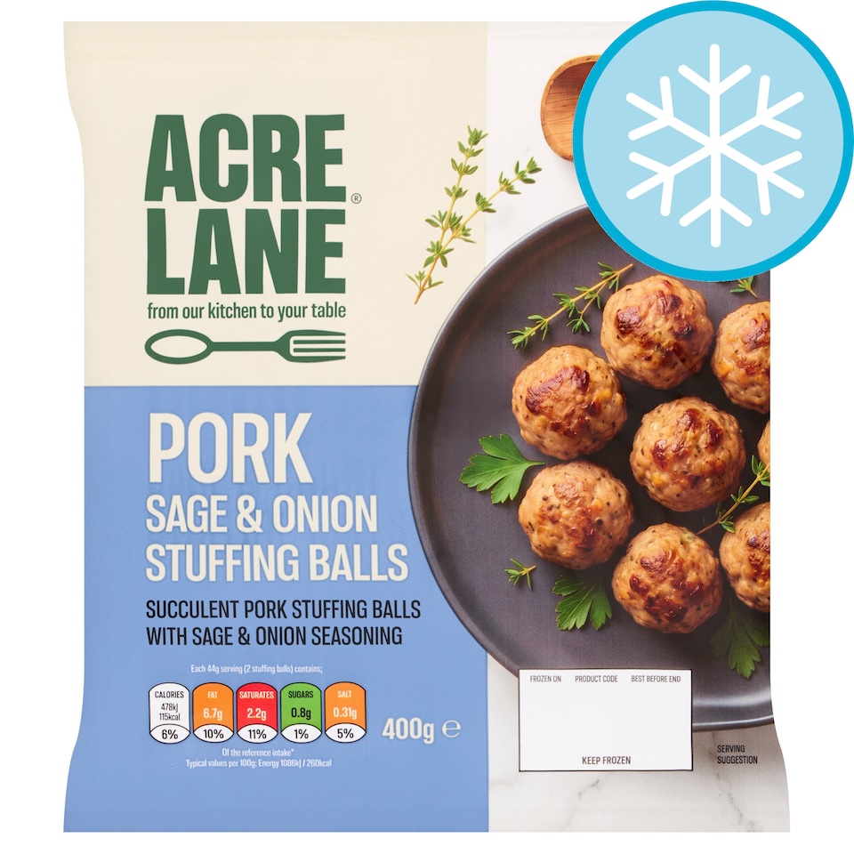Acre Lane Kitchen Pork, Sage and Onion Stuffing Balls 400g