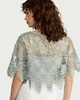 image 2 of F&F Floral Lace Blouse in Green