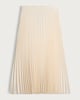 image 5 of F&F Satin Look Pleated Midi Skirt in Cream