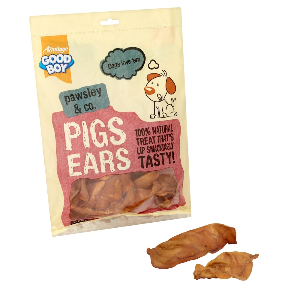 image 1 of Good Boy Pig Ear Pieces Dog Chew Treats 10 Pack