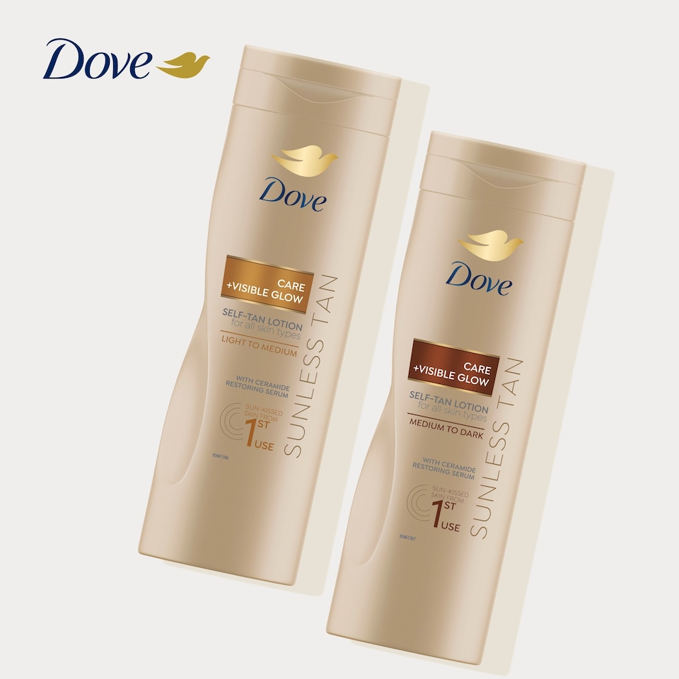 image 1 of Dove Visibleglow Gradual Self Tan Fair Medium 400Ml