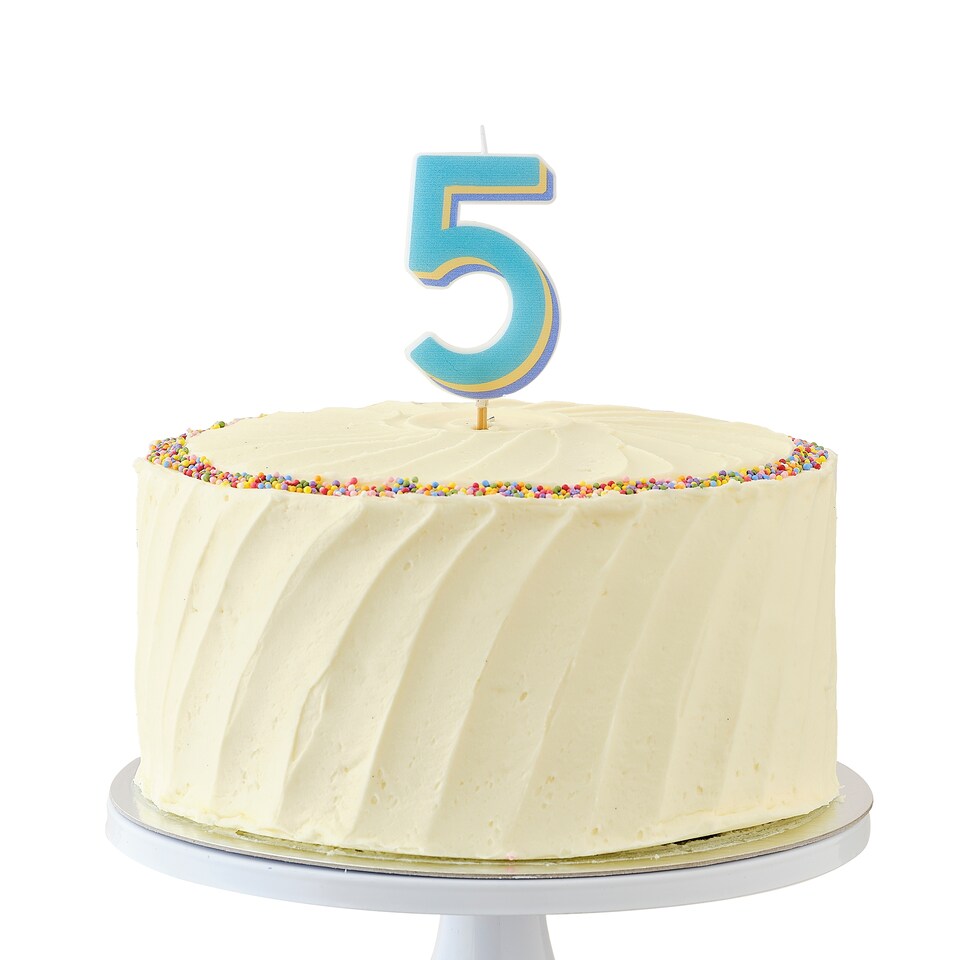 image 1 of Ginger Ray Rainbow Number 5 Candle