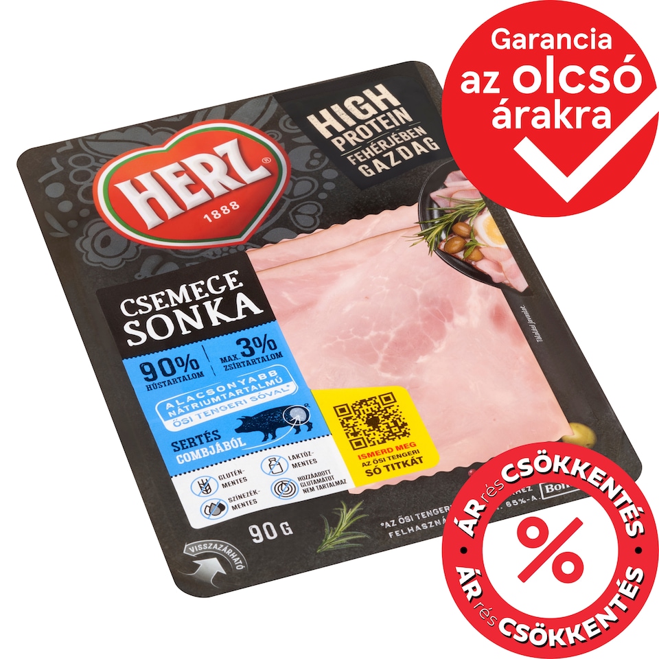 HERZ szeletelt csemege sonka 90 g