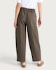 image 3 of The F&F Edit Double Pleated Barrel Leg Trousers in Khaki