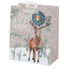 Tesco Frosted Forest Stag Medium Bag
