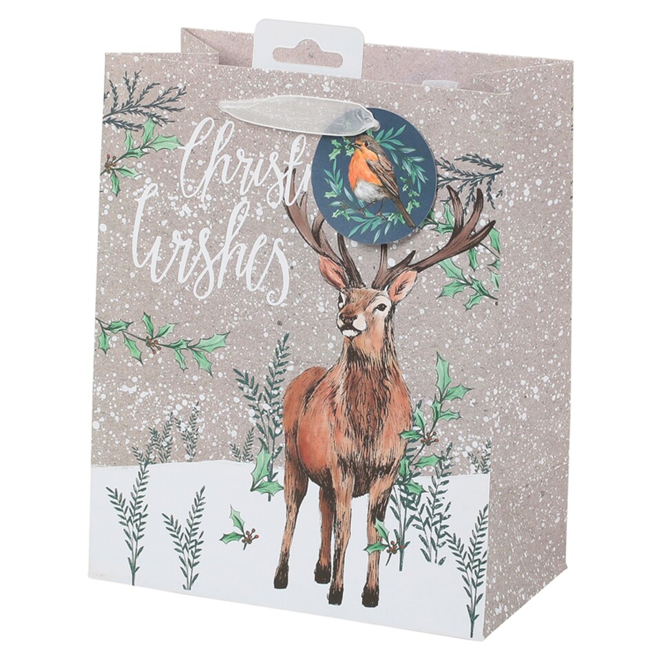 Tesco Frosted Forest Stag Medium Bag