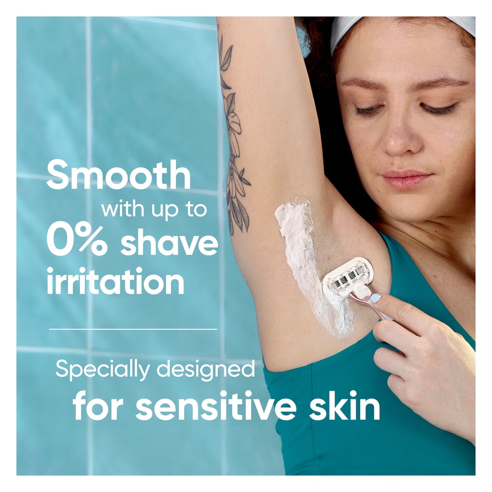 image 1 of Gillette Venus Deluxe Smooth Sensitive Rose gold Razor + 3 Blades