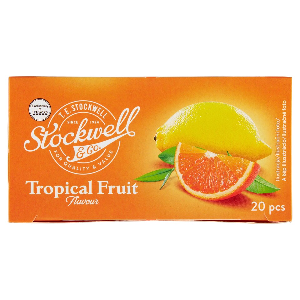 Stockwell & Co. Tropical Fruit Flavour Fruit Tea 20 Tea Bags 40 g