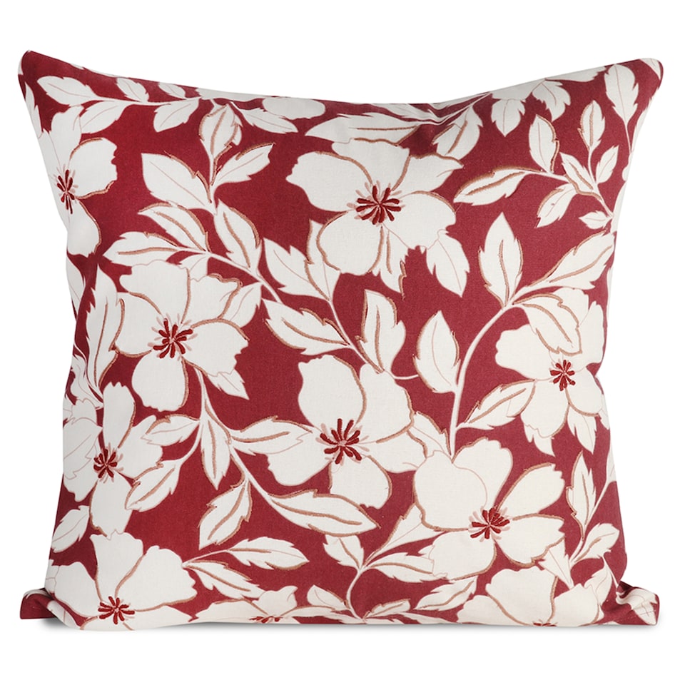 F&F Home Red Rejuvenating Floral Print Cushion 45x45cm