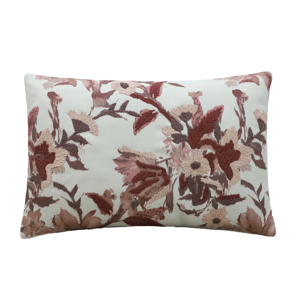 F&F Home Stead Red Stitched Rectangle Cushion