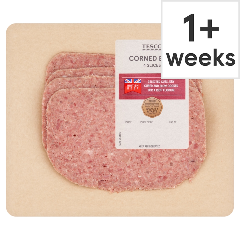 Tesco Corned Beef 4 Slices 120G