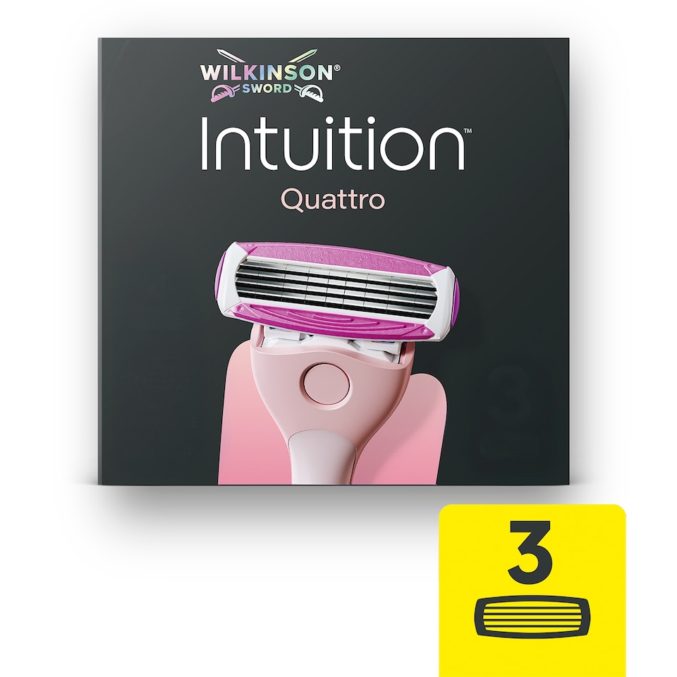 Wilkinson Sword Intuition Quattro Women's Razor Blade Refills x 3