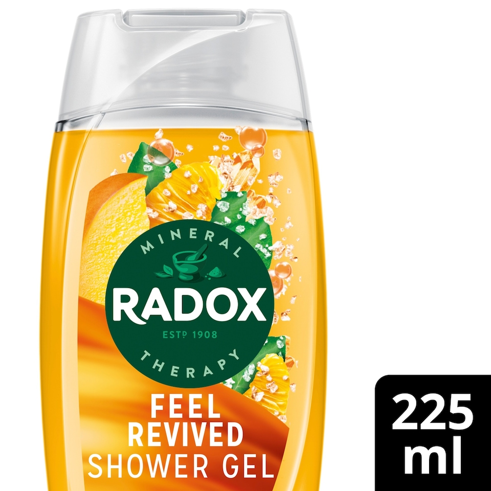 image 1 of Radox Mandarin & Apricot Feel Revived Shower Gel Body Wash 225ml