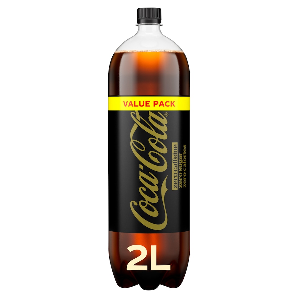 Coca-Cola Zero Sugar Zero Caffeine Soft Drink Bottle 2L