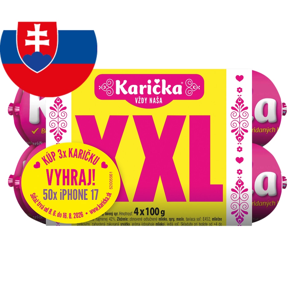 image 1 of Karička Spreadable Processed Cheese XXL 4 x 100 g